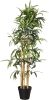 Artificial Bamboo Plant with Plastic Planter Pot, 39.4", Green, Home Office Decor, Floor Plant