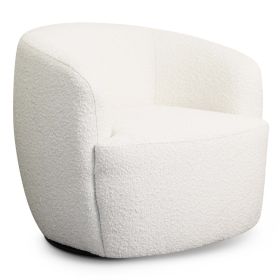 Hot sell Mina White Boucle Swivel Chair