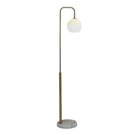 Tall Corner Floor Lamp, Standing Light for Living Room, Bedroom & Office Space Illumination, Solaris White Lampshade Floor Lamp 110V