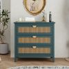 3 Drawer Cabinet,Natural rattan,American Furniture,Suitable for bedroom, living room, study