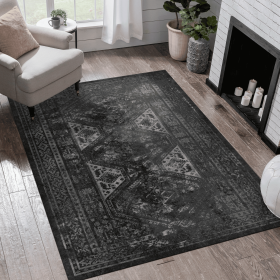 Naar Area Rugs 8x10 for Living Room, Washable Rug, Low-Pile, Non-Slip, Non-Shedding, Foldable, Kid & Pet Friendly - Area Rugs for living room, be