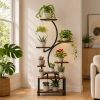 Plant Stand with Grow Lights, 8 Tiered Indoor Plant Shelf, 61" Tall Plant Stand for Indoor Plants Multiple, Metal Plant Flower Holder Stand