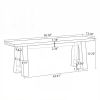 55 Inch  Wood Bench Farmhouse Style Shoe Entryway Bench for Living Room Decorative Furniture in Natural Wood Finish