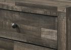 1pc Rustic Four Drawers Storage Tall Chest Brown Gray Finish Wooden Bedroom Furniture