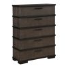 Two-Tone Brown Black Finish Drawers Chest 1pc Modern Industrial Design Bedroom Furniture