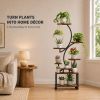 Plant Stand with Grow Lights, 8 Tiered Indoor Plant Shelf, 61" Tall Plant Stand for Indoor Plants Multiple, Metal Plant Flower Holder Stand
