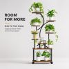 Plant Stand with Grow Lights, 8 Tiered Indoor Plant Shelf, 61" Tall Plant Stand for Indoor Plants Multiple, Metal Plant Flower Holder Stand
