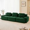 117" Modern Modular Sectional Sofa for Living Room, Corduroy Fabric,Oversized 3-Seater Couch with Deep Seat, Pearl-like piping, Tufted Design