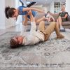 PAYAS Collection 6.7X9. Cream / Beige / Medallion Area Rug Modern, Contemporary, Non-Shedding & Easy to Clean, Ideal for Living Room, Bedroom