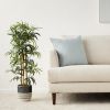 Artificial Bamboo Plant with Plastic Planter Pot, 39.4", Green, Home Office Decor, Floor Plant