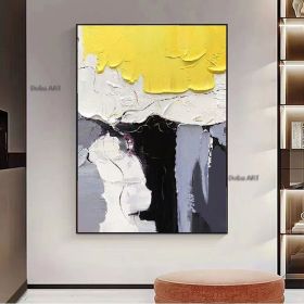 Handmade Abstract Oil Painting On Canvas Modern Oil Painting Hand Painted Large Wall Art Home Decor Living Room hallway bedroom luxurious decorative p (size: 90X120cm)
