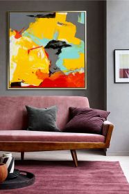 Extra Large Wall Art Large Canvas Handmade Painting Original Abstract Landscape Painting Abstract Painting on Canvas Oil Painting Original Canvas (style: 01, size: 100x100cm)
