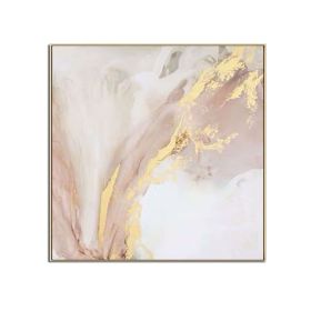 Hand Painted Modern Golden Oil Paintings On Canvas Wall Art Abstract for Living Room Home Decoration Gold Art Poster No Frame (size: 150x150cm)