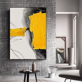 Abstract Oil Painting On Canvas Modern Oil Painting Yellow Hand Painted Large Wall Art For Home Decor (style: 01, size: 140x210cm)