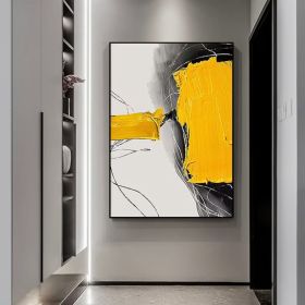 Abstract Oil Painting On Canvas Modern Oil Painting Yellow Hand Painted Large Wall Art For Home Decor (style: 01, size: 50X70cm)