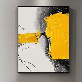 Abstract Oil Painting On Canvas Modern Oil Painting Yellow Hand Painted Large Wall Art For Home Decor (style: 01, size: 60X90cm)