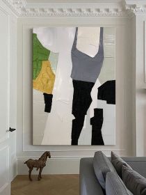 Abstract line modern minimalist living room decoration painting porch aisle decoration painting vertical office abstract paint (size: 90X120cm)