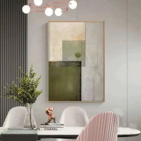 Green minimalist abstract painting Abstract landscape painting on canvas Wabi sabi wall art Handmade oil paintings for Living room wall art (style: 01, size: 70x100cm)