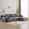 Modern Memory Foam Compressed Sofa,Large Sectional Couches for Living Room,Pet-Friendly Cloud Modular Sectional Sofa,Corduroy Fabric