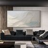 Hand Painted Oil Painting Original White Beach Oil Painting on Canvas Abstract Custom Painting Large Minimalist Art Modern Living room Wall Decor Text
